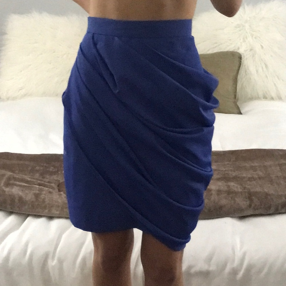 Cobalt blue wrap skirt!